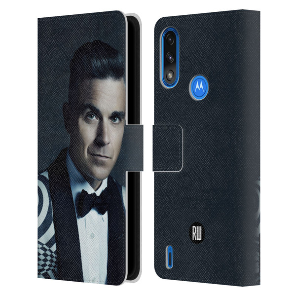 Robbie Williams Calendar Printed Tux Leather Book Wallet Case Cover For Motorola Moto E7 Power / Moto E7i Power