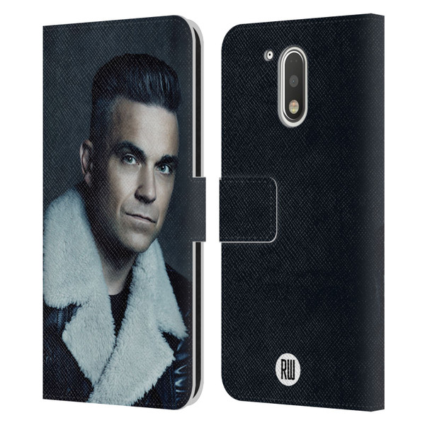Robbie Williams Calendar Leather Jacket Leather Book Wallet Case Cover For Motorola Moto G41