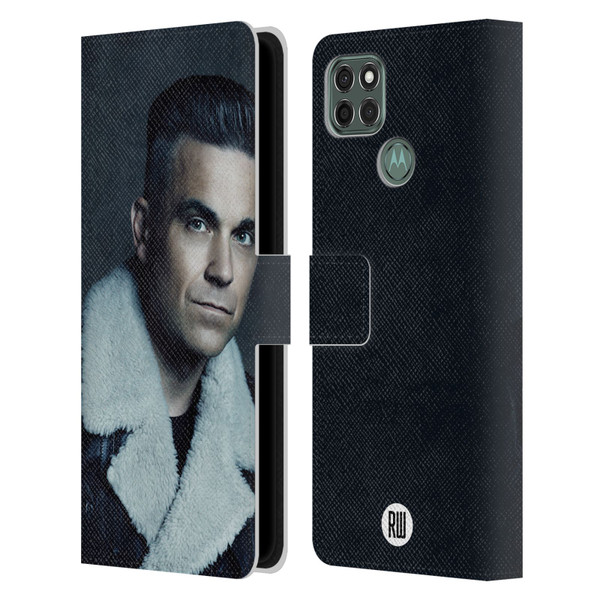 Robbie Williams Calendar Leather Jacket Leather Book Wallet Case Cover For Motorola Moto G9 Power