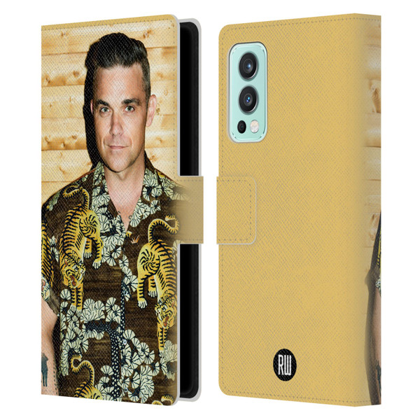 Robbie Williams Calendar Tiger Print Shirt Leather Book Wallet Case Cover For OnePlus Nord 2 5G