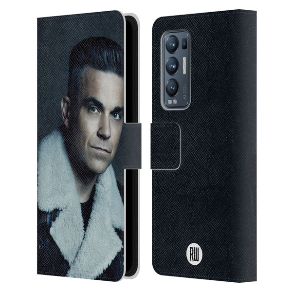 Robbie Williams Calendar Leather Jacket Leather Book Wallet Case Cover For OPPO Find X3 Neo / Reno5 Pro+ 5G