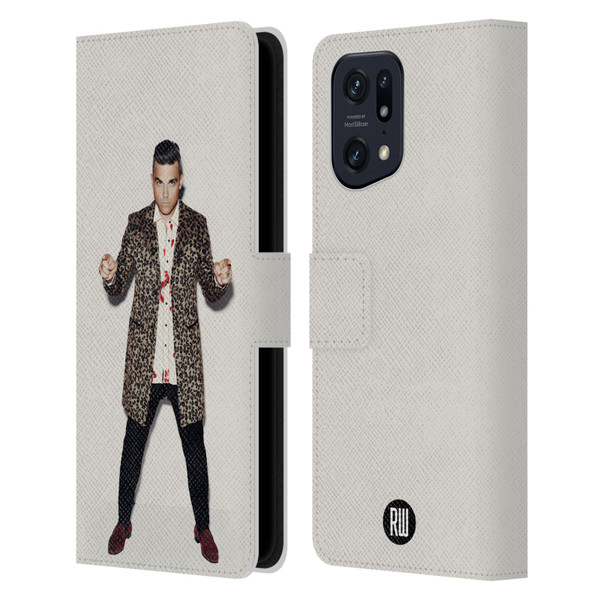 Robbie Williams Calendar Animal Print Coat Leather Book Wallet Case Cover For OPPO Find X5