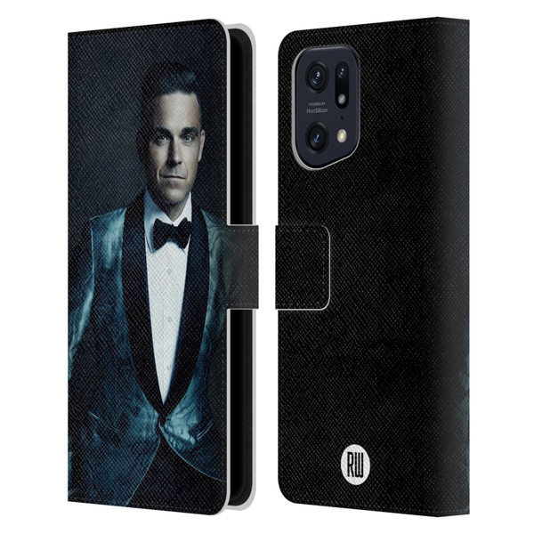 Robbie Williams Calendar Dark Background Leather Book Wallet Case Cover For OPPO Find X5