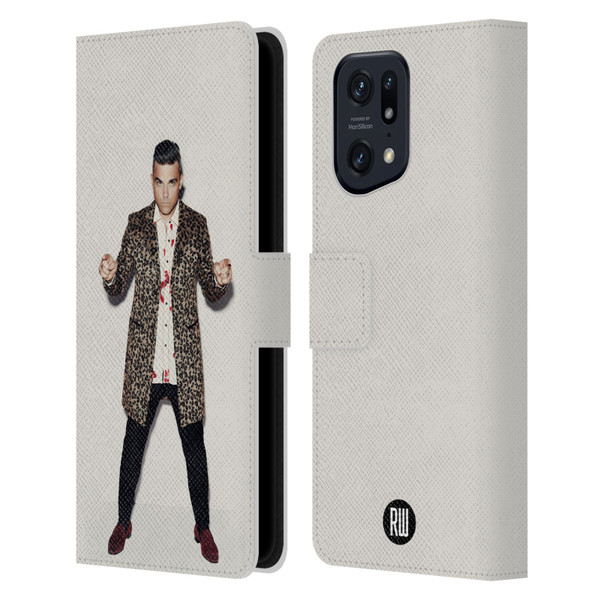 Robbie Williams Calendar Animal Print Coat Leather Book Wallet Case Cover For OPPO Find X5 Pro