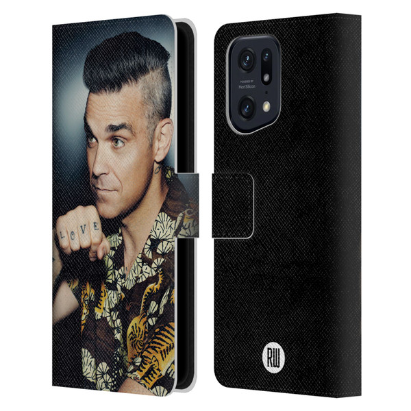 Robbie Williams Calendar Love Tattoo Leather Book Wallet Case Cover For OPPO Find X5 Pro