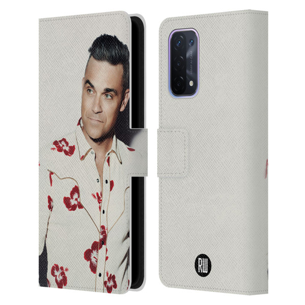 Robbie Williams Calendar Floral Shirt Leather Book Wallet Case Cover For OPPO A54 5G