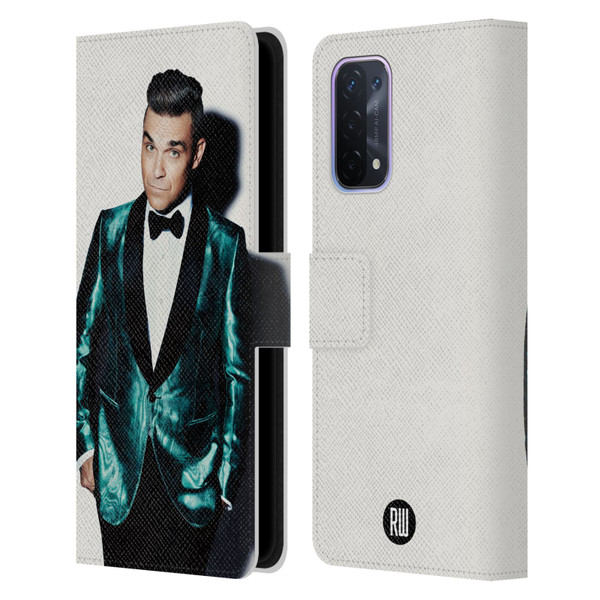 Robbie Williams Calendar White Background Leather Book Wallet Case Cover For OPPO A54 5G