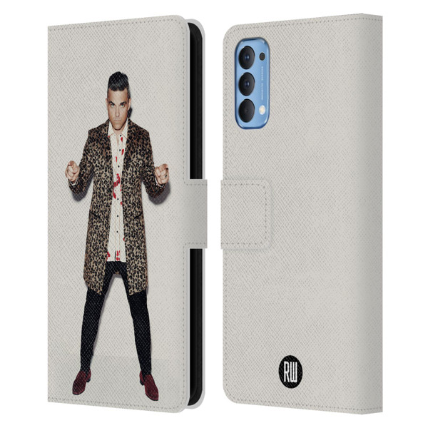 Robbie Williams Calendar Animal Print Coat Leather Book Wallet Case Cover For OPPO Reno 4 5G