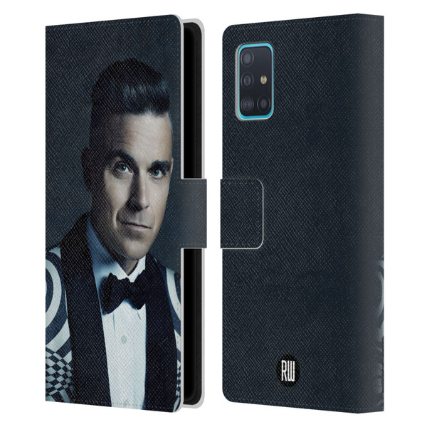 Robbie Williams Calendar Printed Tux Leather Book Wallet Case Cover For Samsung Galaxy A51 (2019)