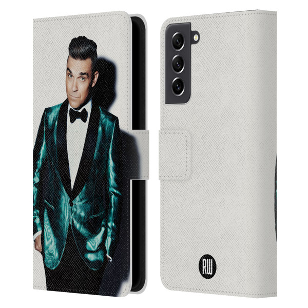 Robbie Williams Calendar White Background Leather Book Wallet Case Cover For Samsung Galaxy S21 FE 5G