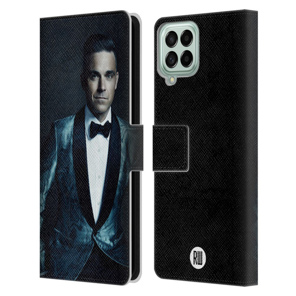 Robbie Williams Calendar Dark Background Leather Book Wallet Case Cover For Samsung Galaxy M33 (2022)