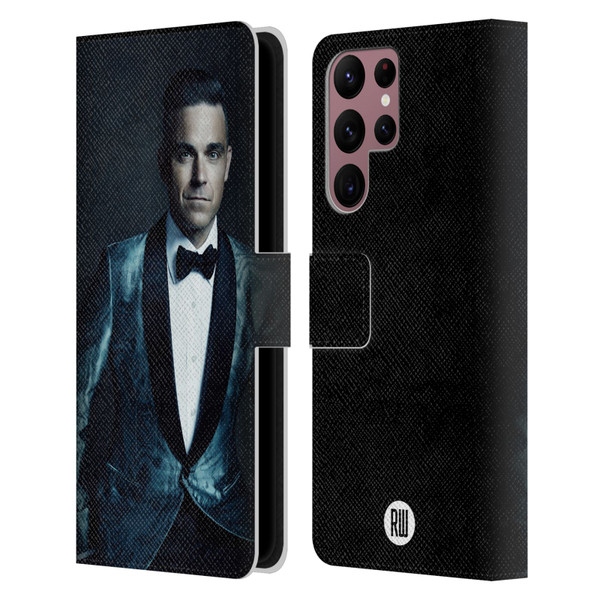 Robbie Williams Calendar Dark Background Leather Book Wallet Case Cover For Samsung Galaxy S22 Ultra 5G