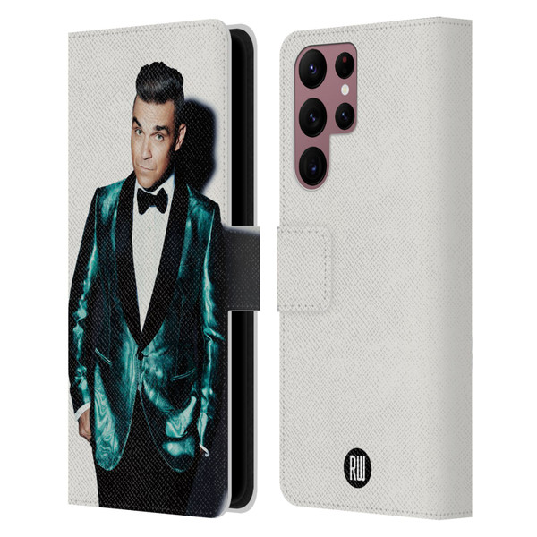 Robbie Williams Calendar White Background Leather Book Wallet Case Cover For Samsung Galaxy S22 Ultra 5G
