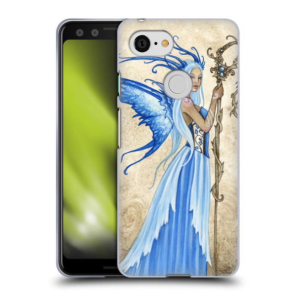 Amy Brown Elemental Fairies Blue Goddess Soft Gel Case for Google Pixel 3
