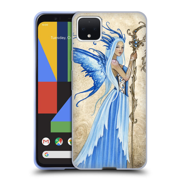 Amy Brown Elemental Fairies Blue Goddess Soft Gel Case for Google Pixel 4 XL