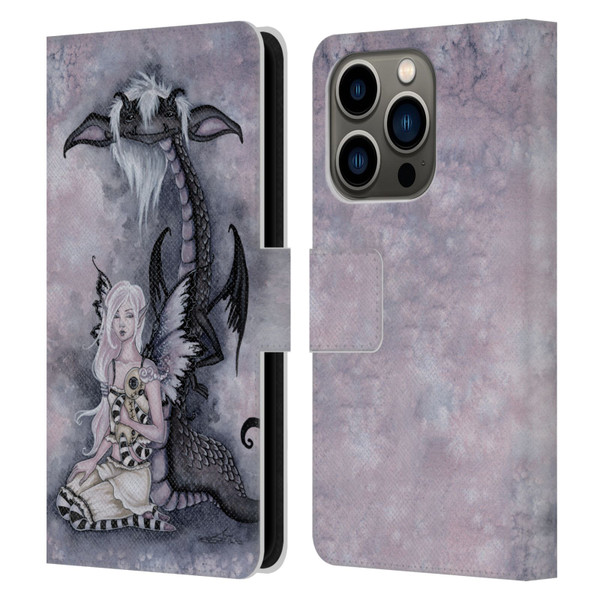 Amy Brown Folklore Evie And The Nightmare Leather Book Wallet Case Cover For Apple iPhone 14 Pro
