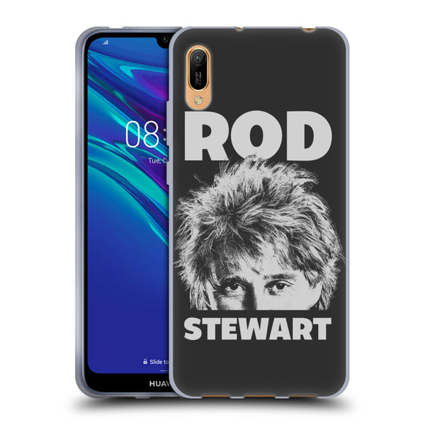 Rod Stewart Art Black And White Soft Gel Case for Huawei Y6 Pro (2019)