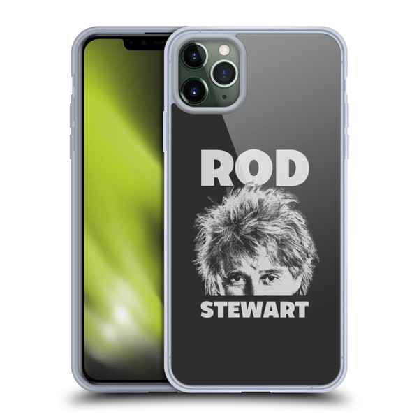Rod Stewart Art Black And White Soft Gel Case for Apple iPhone 11 Pro Max