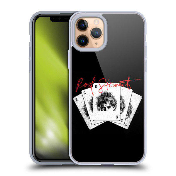 Rod Stewart Art Poker Hand Soft Gel Case for Apple iPhone 11 Pro