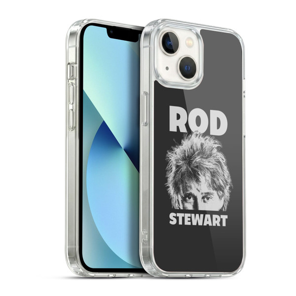Rod Stewart Art Black And White Soft Gel Case for Apple iPhone 13