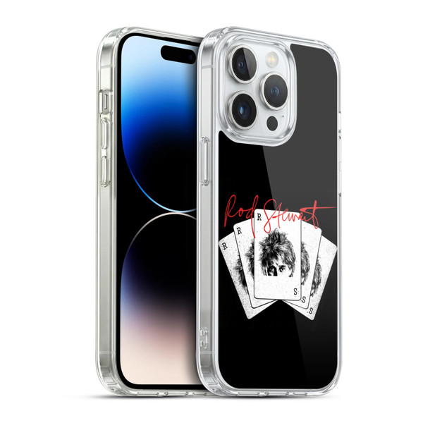 Rod Stewart Art Poker Hand Soft Gel Case for Apple iPhone 14 Pro