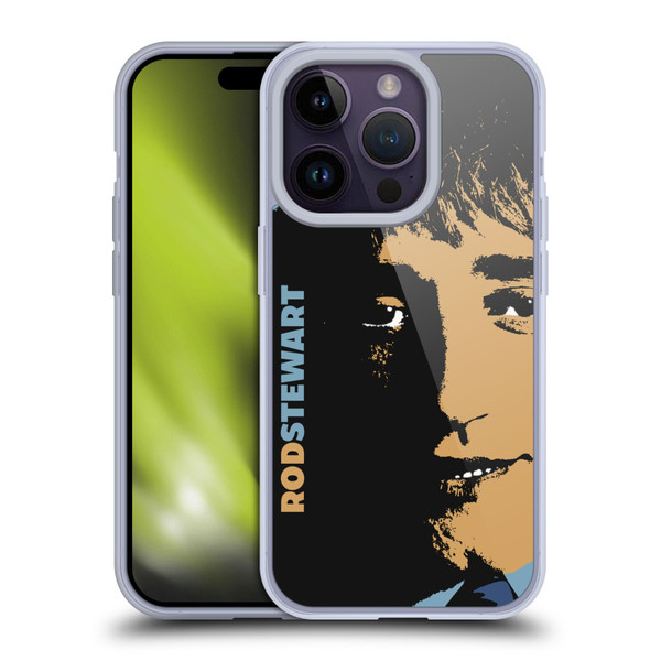 Rod Stewart Art Yesterday Retro Soft Gel Case for Apple iPhone 14 Pro