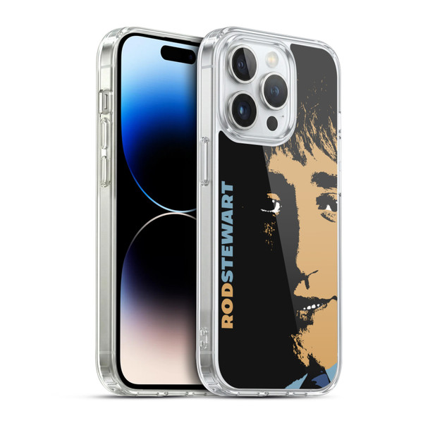 Rod Stewart Art Yesterday Retro Soft Gel Case for Apple iPhone 14 Pro