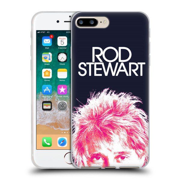 Rod Stewart Art Neon Soft Gel Case for Apple iPhone 7 Plus / iPhone 8 Plus