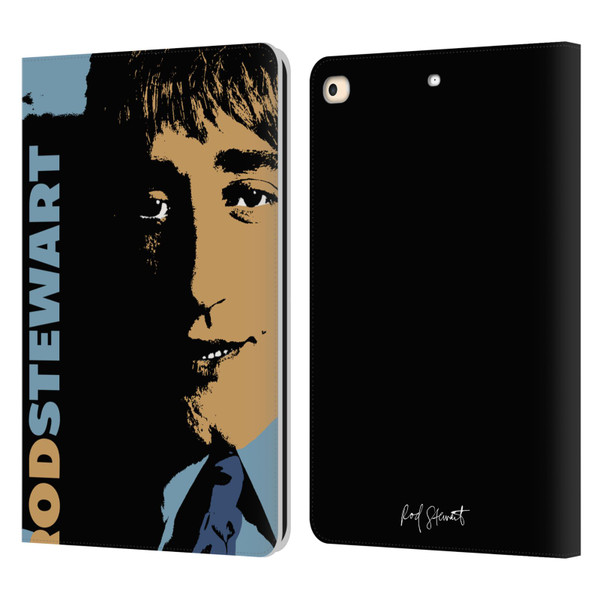 Rod Stewart Art Yesterday Retro Leather Book Wallet Case Cover For Apple iPad 9.7 2017 / iPad 9.7 2018