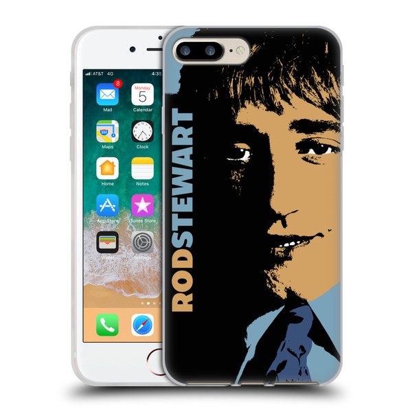 Rod Stewart Art Yesterday Retro Soft Gel Case for Apple iPhone 7 Plus / iPhone 8 Plus