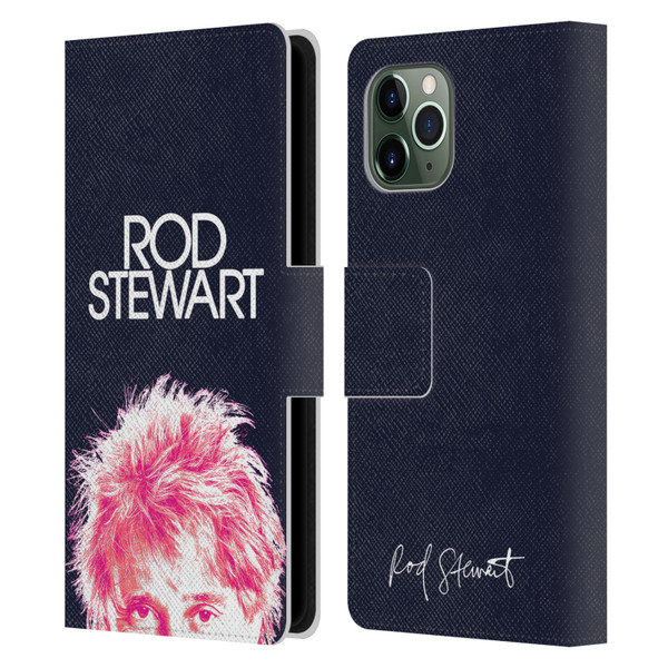 Rod Stewart Art Neon Leather Book Wallet Case Cover For Apple iPhone 11 Pro