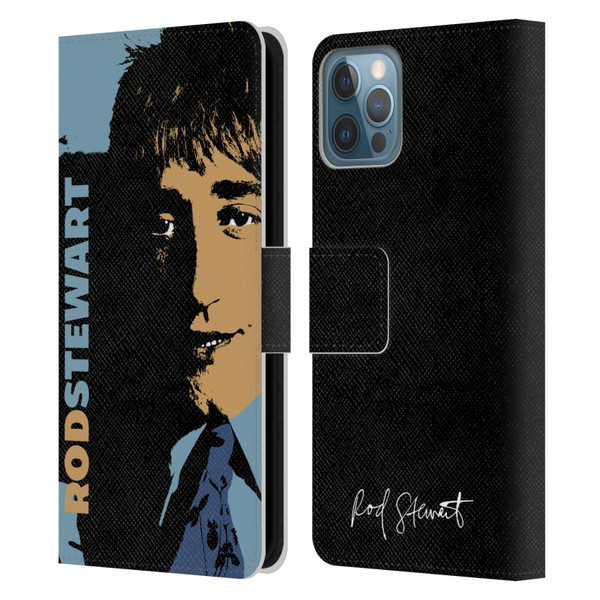 Rod Stewart Art Yesterday Retro Leather Book Wallet Case Cover For Apple iPhone 12 / iPhone 12 Pro