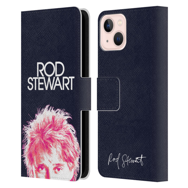 Rod Stewart Art Neon Leather Book Wallet Case Cover For Apple iPhone 13