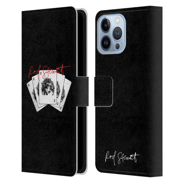 Rod Stewart Art Poker Hand Leather Book Wallet Case Cover For Apple iPhone 13 Pro Max