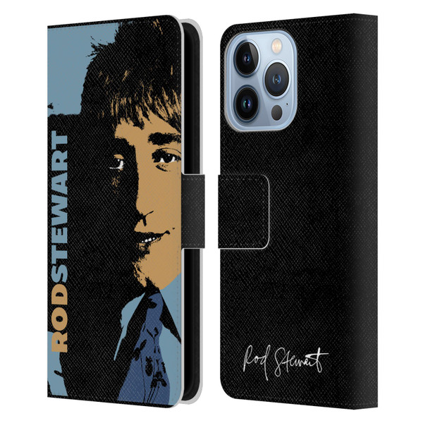 Rod Stewart Art Yesterday Retro Leather Book Wallet Case Cover For Apple iPhone 13 Pro