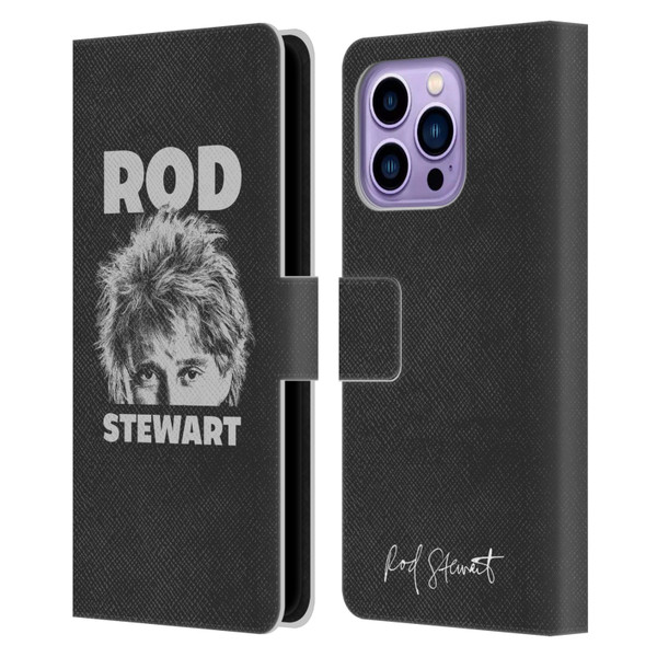 Rod Stewart Art Black And White Leather Book Wallet Case Cover For Apple iPhone 14 Pro Max