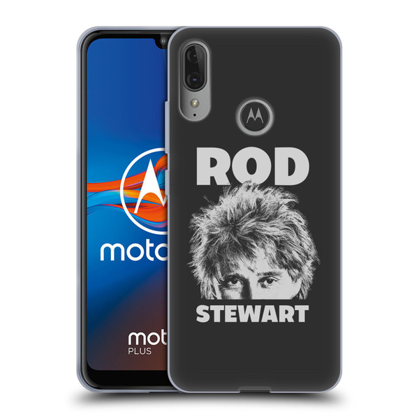 Rod Stewart Art Black And White Soft Gel Case for Motorola Moto E6 Plus