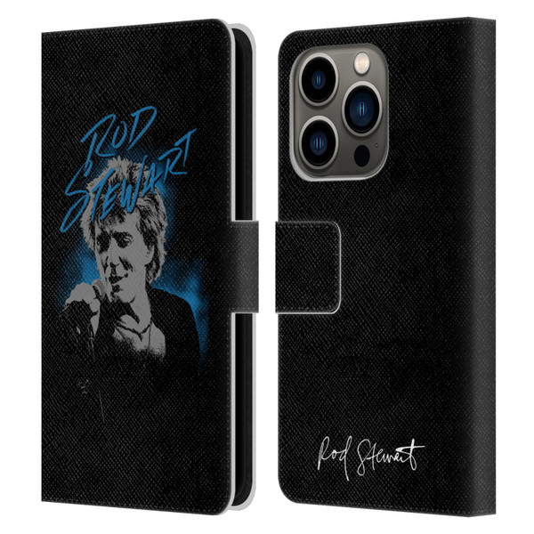 Rod Stewart Art Scribble Leather Book Wallet Case Cover For Apple iPhone 14 Pro