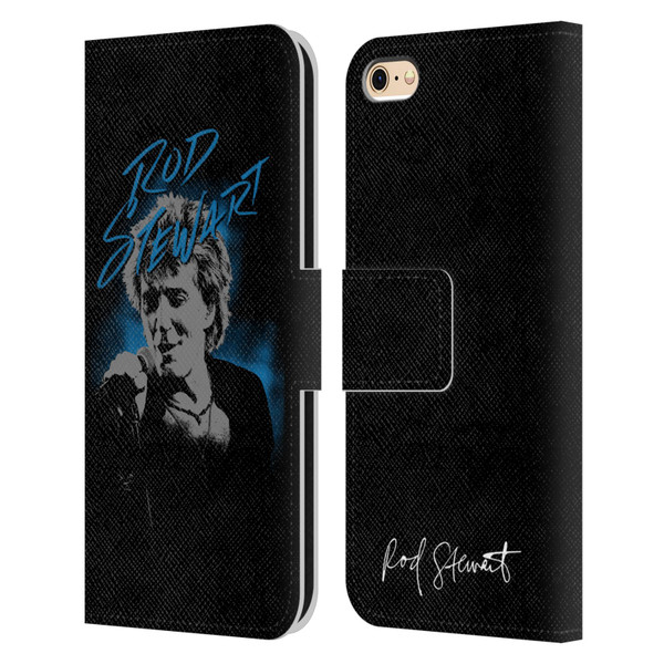 Rod Stewart Art Scribble Leather Book Wallet Case Cover For Apple iPhone 6 / iPhone 6s