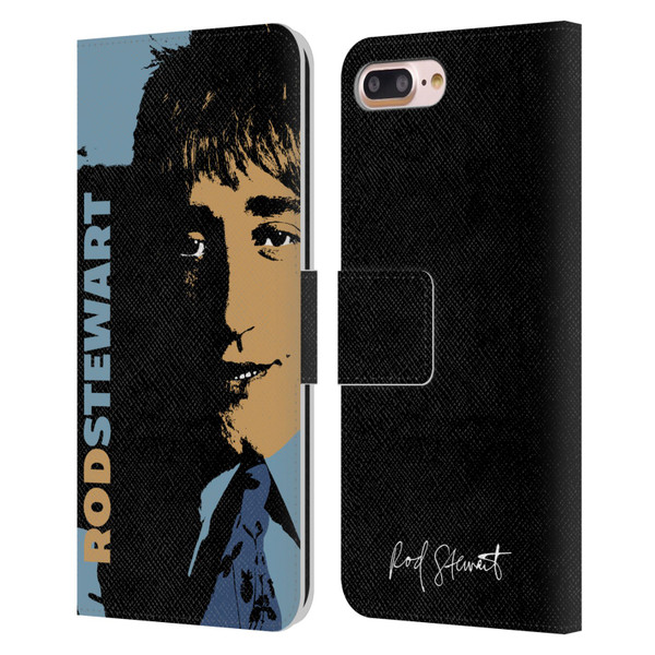 Rod Stewart Art Yesterday Retro Leather Book Wallet Case Cover For Apple iPhone 7 Plus / iPhone 8 Plus