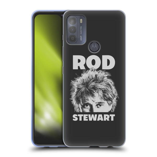 Rod Stewart Art Black And White Soft Gel Case for Motorola Moto G50