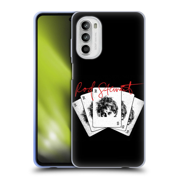 Rod Stewart Art Poker Hand Soft Gel Case for Motorola Moto G52