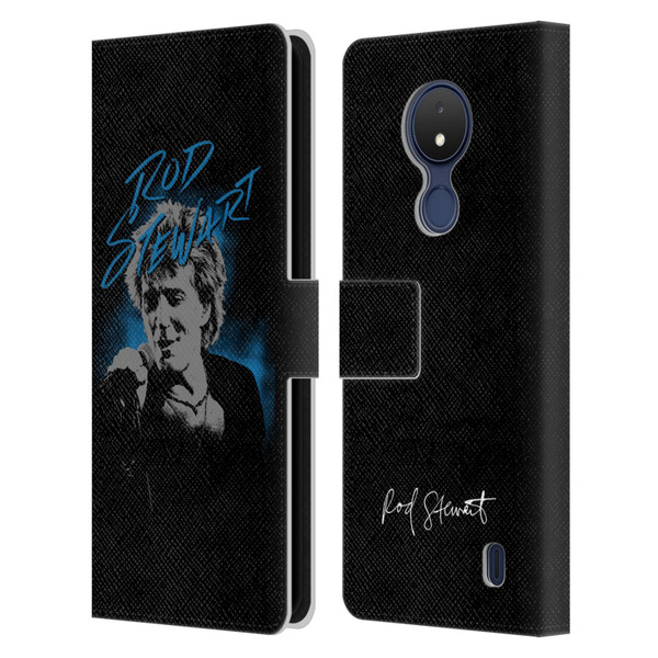 Rod Stewart Art Scribble Leather Book Wallet Case Cover For Nokia C21