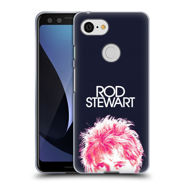 Rod Stewart Art Neon Soft Gel Case for Google Pixel 3