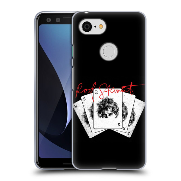 Rod Stewart Art Poker Hand Soft Gel Case for Google Pixel 3