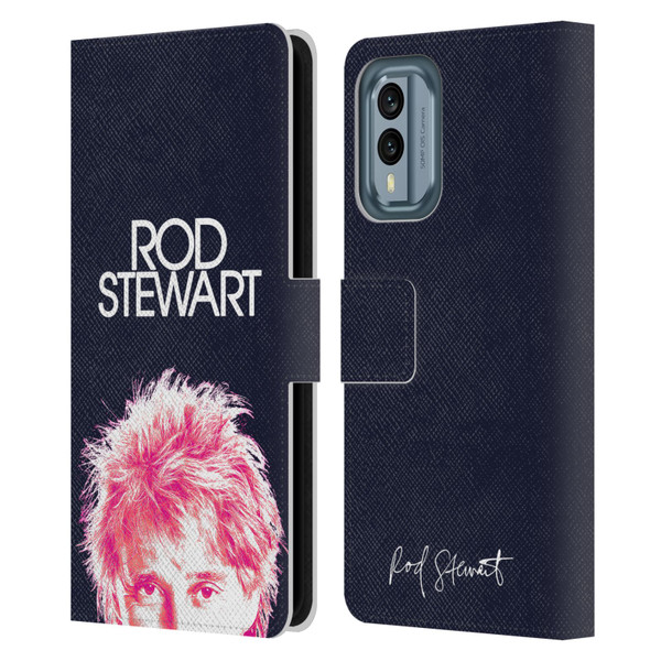 Rod Stewart Art Neon Leather Book Wallet Case Cover For Nokia X30