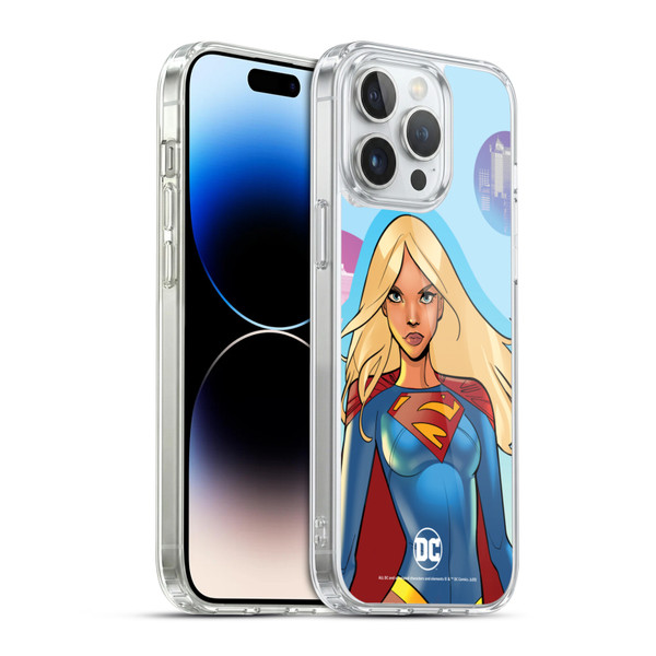 DC Women Core Compositions Supergirl Soft Gel Case for Apple iPhone 14 Pro Max & MagSafe