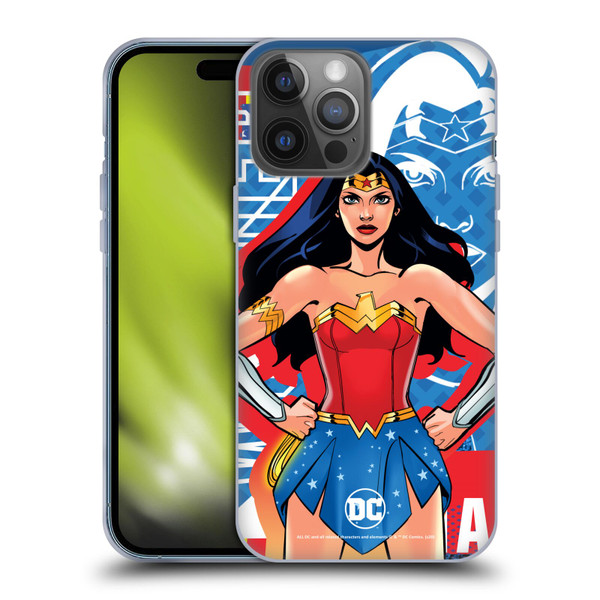DC Women Core Compositions Wonder Woman Soft Gel Case for Apple iPhone 14 Pro Max