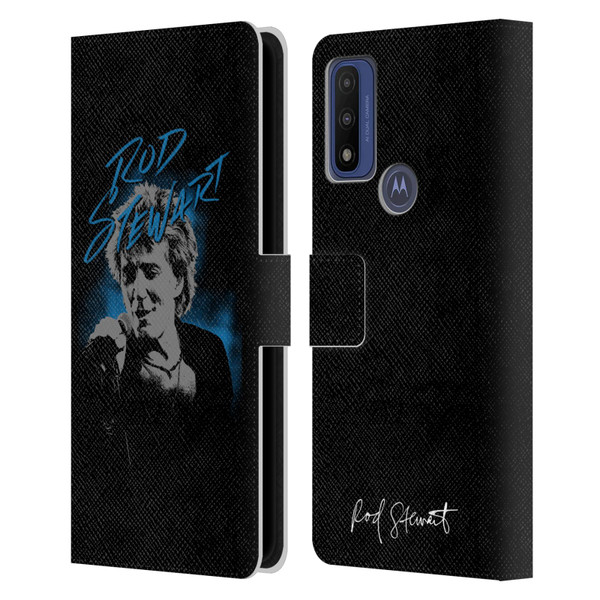 Rod Stewart Art Scribble Leather Book Wallet Case Cover For Motorola G Pure