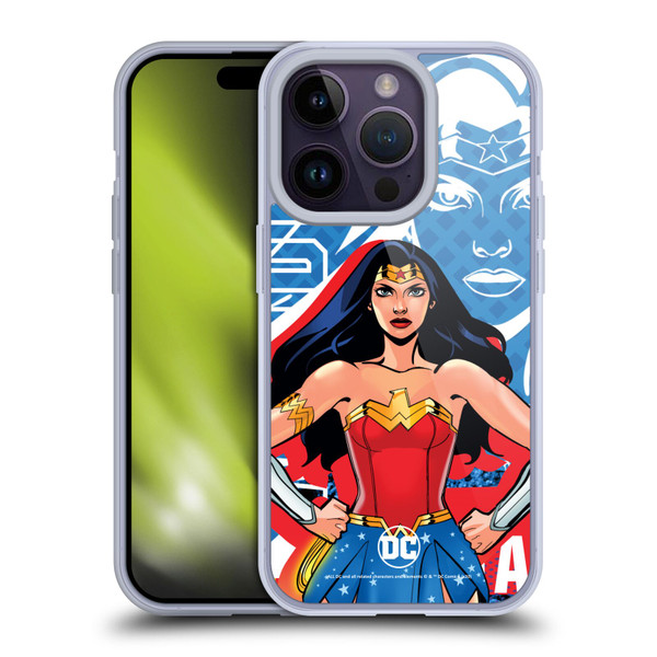 DC Women Core Compositions Wonder Woman Soft Gel Case for Apple iPhone 14 Pro